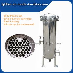 Flange Style Sanitary Stainless Steel Water Filter Housing Micro Filter for PP Filter Cartridges