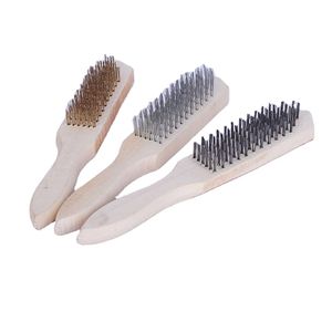 Heavy-Duty Industrial Wood Handle Wire Brush for Fast Rust Elimination