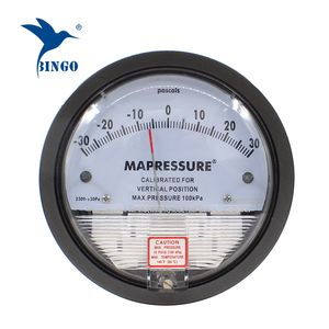 Aluminum Case Micro Differential Pressure Gauge for Full Range Pressure