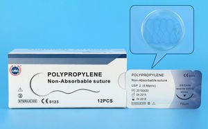 Disposable Medical Sterile Non-Absorbable Monofilament Polypropylene Surgical Suture Thread with Needles Manufacturers
