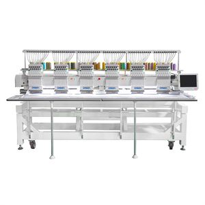 Six Head Embroidery Machine Computerized 12/15 Needles Hat Cap T-Shirt Garment Flat 6 Head Computer Embroidery Machine Price