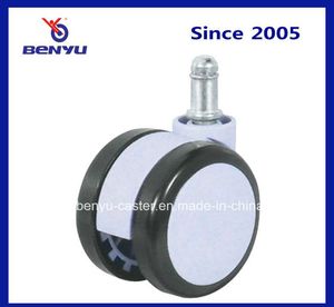 Black and White Ring Stem 2.5 Inch Caster Wheel