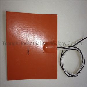 3m Adhesive 380X250mm 24V400W Silicone Rubber Heater with Thermistor and Thermal Protection Thermostat