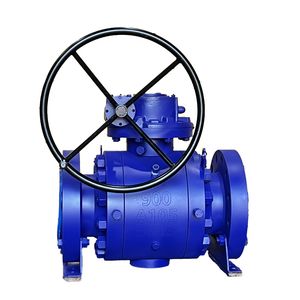 3piece A105 900lb 6in Trunnion Mounted Flanged Ball Valve with Gear Box