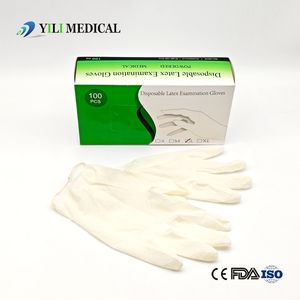 Medical Disposable Latex Examination Gloves Medical Glove with CE ISO