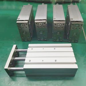 JIS Standard Best Quality Three Guides Linear Bearings Pneumatic Cylinder