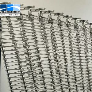 Food Grade 304/316 Stainless Steel Chain Link Spiral Wire Conveyor Mesh Belt for Food Industry