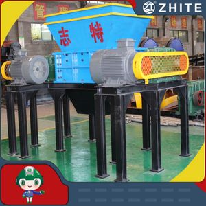 Plastic Recycling E-Waste Scrap Metal Rubber Tire Crusher