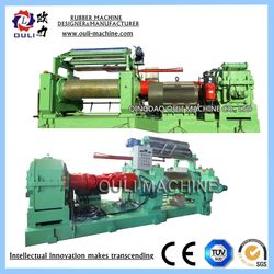 Two Roll Rubber Open Mixing Mill with Stock Blender