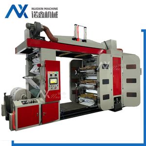 6 Color Stack Type Flexogrpahic Printing Machine for HDPE, LDPE, PP Bag.
