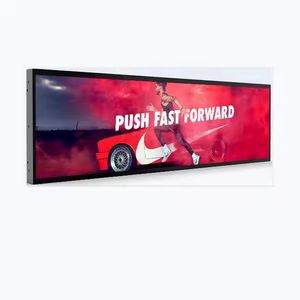 Ultra Wide LED LCD Screen Shelf Advertising Display Indoor Digital Signage Vision Monitor for Elevator Video Long Strip Advertising Screen