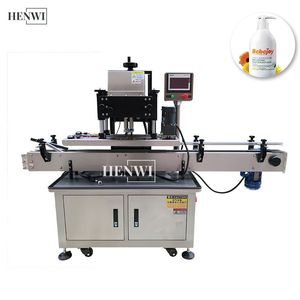 Henwi Automatic Plastic Bottle Lid Screw Sealer Four Wheels Screw Capping Machine