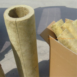 100-160 Kg/M3 Density Heat Isolation Rock Wool Mineral Wool Fireproof Basalt Rockwool Pipes for Thermal Insulation of Boiler Pipelines with Aluminium Al Foil