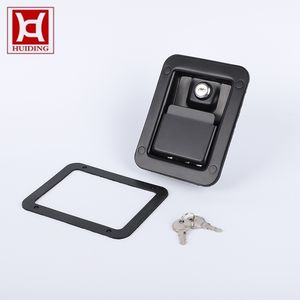 Black Coated T-Handle Flush Lock Heavy Duty Waterproof RV Truck Toolbox Lock