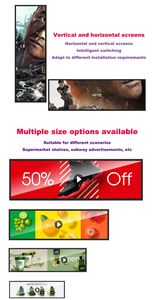 Digital Monitor Stretched Strip Ultra Stretch Wide LCD Touch Advertising Smart Bar Display Shelf Edge Displays
