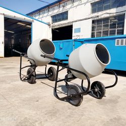 Portable 2 Cubic FT. Poly Drum Electric Cement Mixer 50L 100L