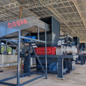 High Efficiency Double Shaft Shredder for Solid Waste with Fast Start Design