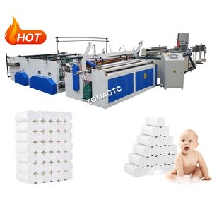 Automatic Toilet Paper Roll Rewinding Slitting Making Machine Low Price Small Scale Toilet Paper Making Machine