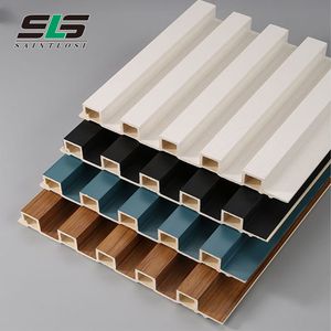 Home Decoration TV Background Fluted De WPC TV Wall Panels