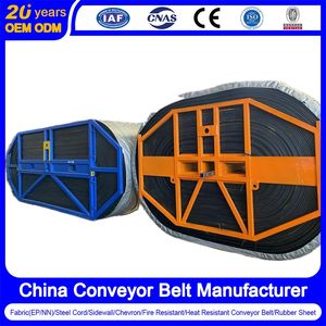 Durable St2500 St3150 St4000 Steel Cable Cord Flame Retardant Conveyor Belt Heat Oil Acid Alkali Cold Fire Corrosion Resistant for Stone Quarry Bulk Conveying