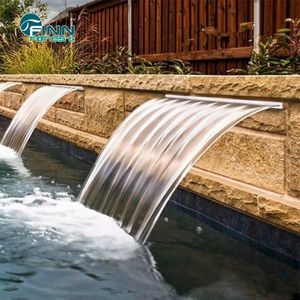 Backyard Wall Mounted Artificial Swimming Pool Wall Waterfall