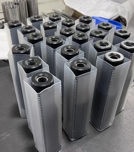 Customized Tungsten Sandblasting Long Spray Coarse Thread Venturi Carbide Nozzle with Al Jacket Rubber Cover Carbide Sandblast Nozzle