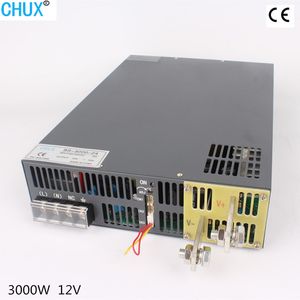 Ultra Thin 3000W 12V DC Signal Control Switching Power Supply 220V 380V AC LED Transformer