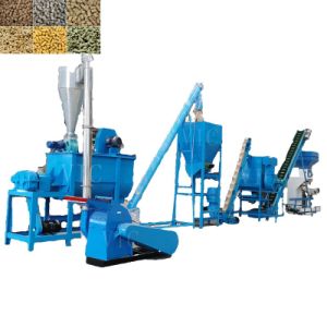 800-1200kg/h poultry feed processing line animal feed pellet making machine