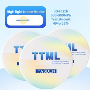 Tt-Ml Multilayer Dental Zirconia Disc 600-900MPa 49-58% Translucency for CAD/Cam