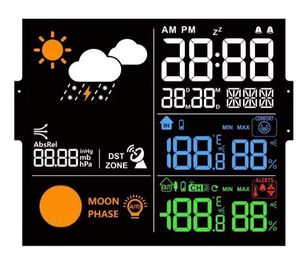 Va Segmented LCD Display Black Screen Module for Car Tire Pressure