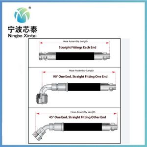 High Pressure Wire Braid Rubber Hose Hydraulic Hose Assembly with Fittings
