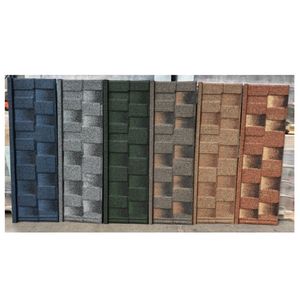 Colorful Stone Coated Roofing Sheets Metal Tile Az120 Az150 PPGL Shingle Roof