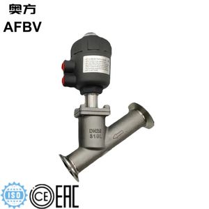 Stainless Steel Clamp Pneumatic Angle Valves with Plastic Head