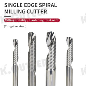 High-Performance Single Flute Spiral End Mill for Precision Cutting