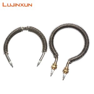 Electric Coil Dry Heater Tube 304SUS Air Dryer Heating Element Resistance with Fin Plate M16 M18 Thread 110V 220V 380V 1kw/1.2kw/1.5kw