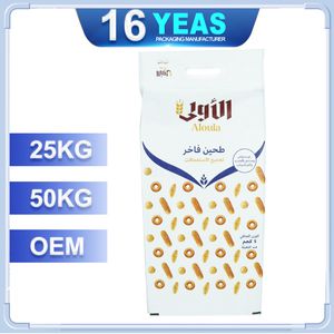 Custom Printed Cement PP Woven Bags 50kg Garbage Polypropylene Sack Packaging Bag 25kg 100kg Plain Sack PP Woven Bag with Handle