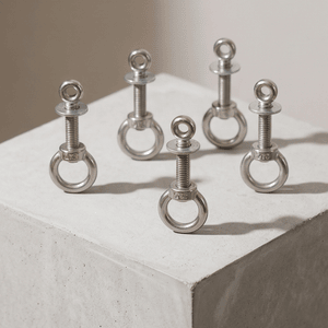 Custom Natural Finish 304 Stainless Steel Fasteners with Eye Bolts