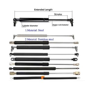Customized Gas Spring, Steel/Stainless Steel Hydraulic Gas Strut with Various End Fittings for Automotive, Furniture, Industrial Equipment