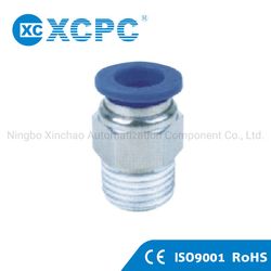 Xcpc Pneumatic Manufacturer China OEM Supplier BSPT Thread Plastic Push-in Fitting Quick Connector