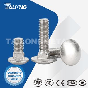Carriage Bolt Zinc Stainless Steel High Strength 8.8 10.9 12.9 Stainless Steel Fastener