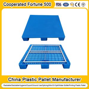 HDPE Heavy Duty Warehouse Storage Euro Industrial Rackable Stackable One Four 4 Way Export Double Face Printing Oil IBC Anti Spill Plastic Pallet Manufacturer