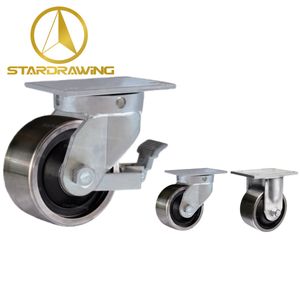 Stardrawing 6/8/10/12inch Heavy Duty Forged Steel Wheel Caster