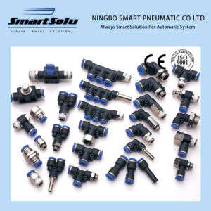 One Touch Quick Coupling Microduct Push in Plastic Pneumatic Fittings
