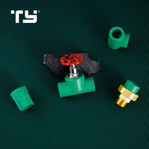Supply Plumbing and Sanitary Items White/Green PPR/Plastic Pipe Fitting Stop Valve