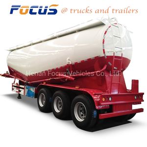 Tri-Axle 33 Tons Dry Cement Powder Tanker Silo Bulker Tank Semi Trailer for Peru SKD/CKD