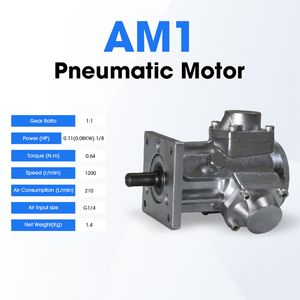 Am1 1/8HP 5 Gallon Aluminum Air Motor - Compact Pneumatic Motor for Small Machinery Drive & Conveyor Systems