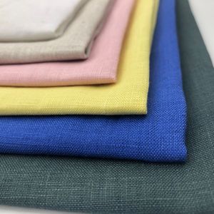 Custom Print or Dye Floral Linen Fabric for Bedding and Dress