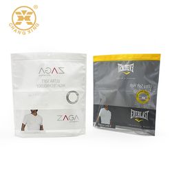 Reusable Custom Logo Zipper Printed Plastic Ziplock Bags for Underwear Clothing Packaging Bag