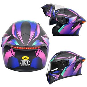 Safety Motorcycle Full Face Riding Helmet with Double Visor for Head Protection