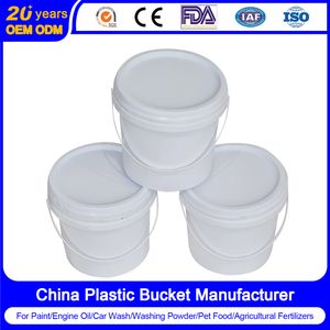 Wholesale 2 5 8 10 20 25 30 Liter PP Food Grade/ Paint Water/ Pet Food/ Glue Pastry /Candy Engine/Oil Cosmetics /Packaging Square Plastic Buckets with Handle